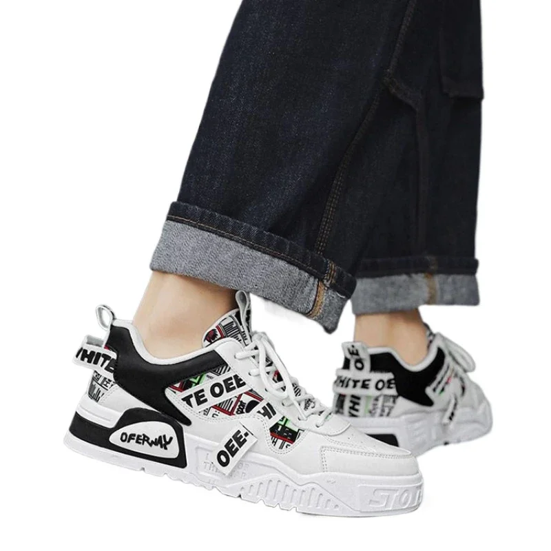 Casual Fashion Leather Sneakers New Skateboard Mens Shoes Outdoor Running Sports shoes Hiking Tennis Platform Luxury footwear - Image 5