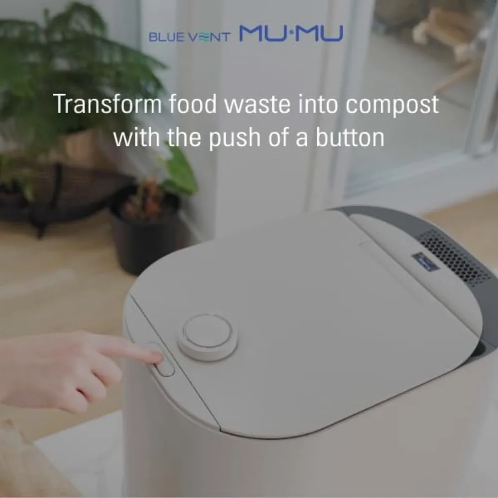 Smart AI Electric Kitchen Composter 4L Countertop Odorless Quiet Green Mode Food Waste to Compost in 4-8 Hours