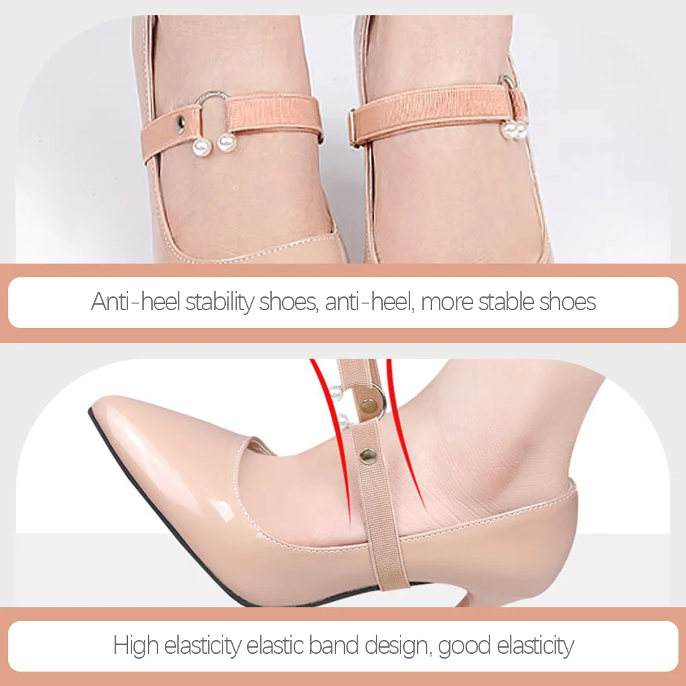 

3Pairs Anti-Loose Heel Straps Adjustable High Heel Shoe Straps Detachable Fixing Bands for Women Daily Use Replacement Ankle