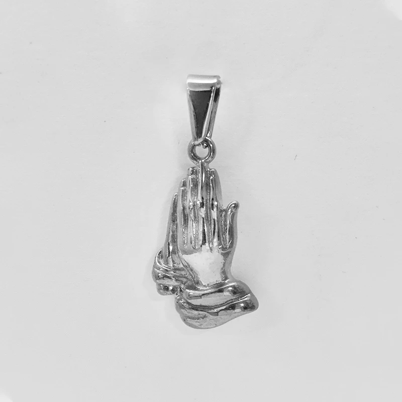 Hip Hop Style Praying Hands Pendant 18k Gold Plated stainless steel charms Men\'s Jewelry Accessories