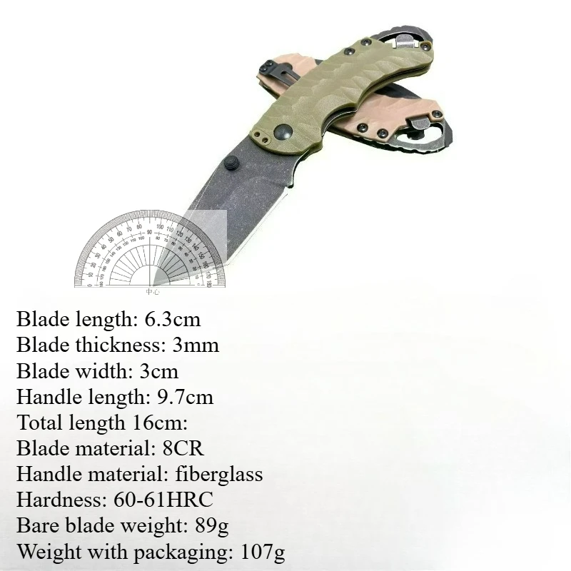 8CR13MOV في الهواء الطلق سكين للفرد قارب الصيد الصيد الملحقات مقبض مريح يسهل حملها التخييم قطع اللحوم