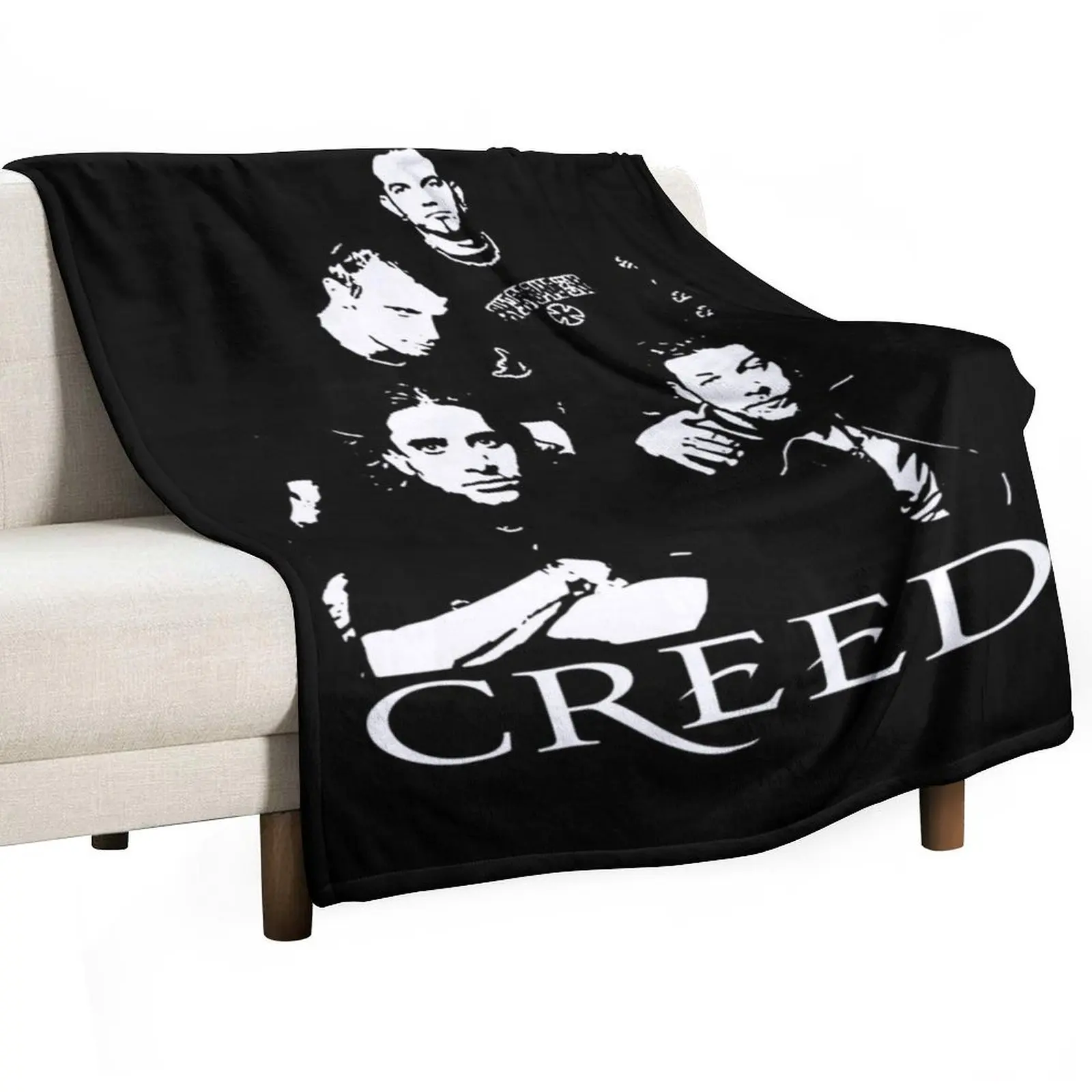 

Creed rock music poster Throw Blanket Soft Plaid Designers Single bed plaid Blankets