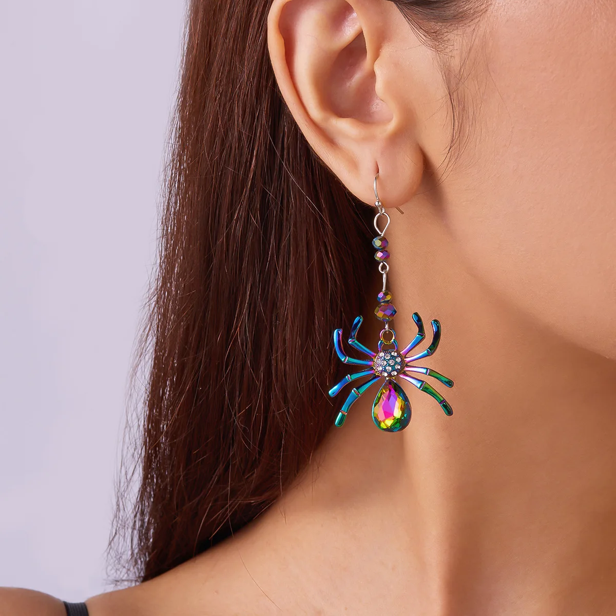 Europe and the United States new spider earrings women's holiday style all Halloween creative spider earrings all match view 5