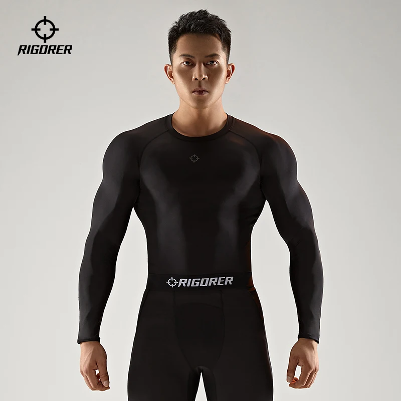 

RIGORER Physical Training Running Fitness Sports Elastic Sweat absorbing gym shirt men