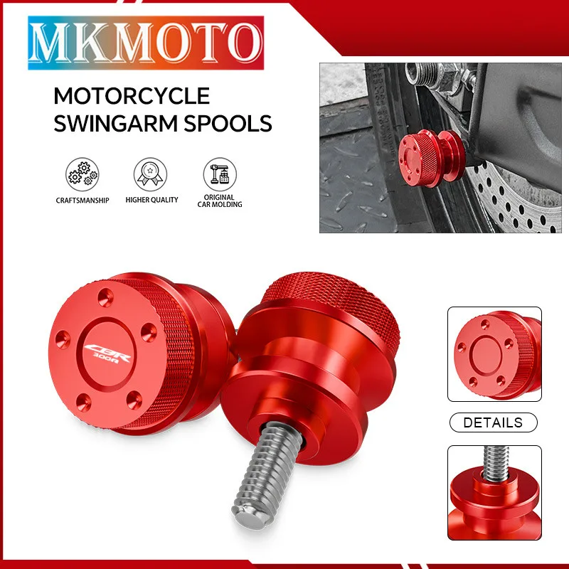 

Motorcycle Accessories 8MM Swingarm Spools sliders CNC Rear stand screws Protector For CBR250R 10-13 CBR300R 14-19 CBR500R 19-24