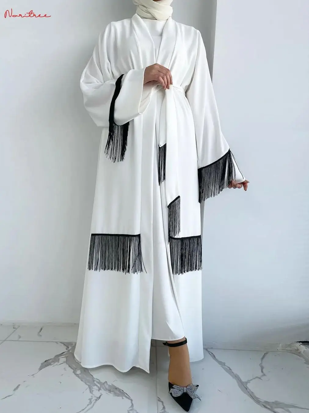 Abaya-Kimono pour femmes musulmanes, robe de style musulman, longueur totale, service de culte, à la mode, référence 600, wy1973