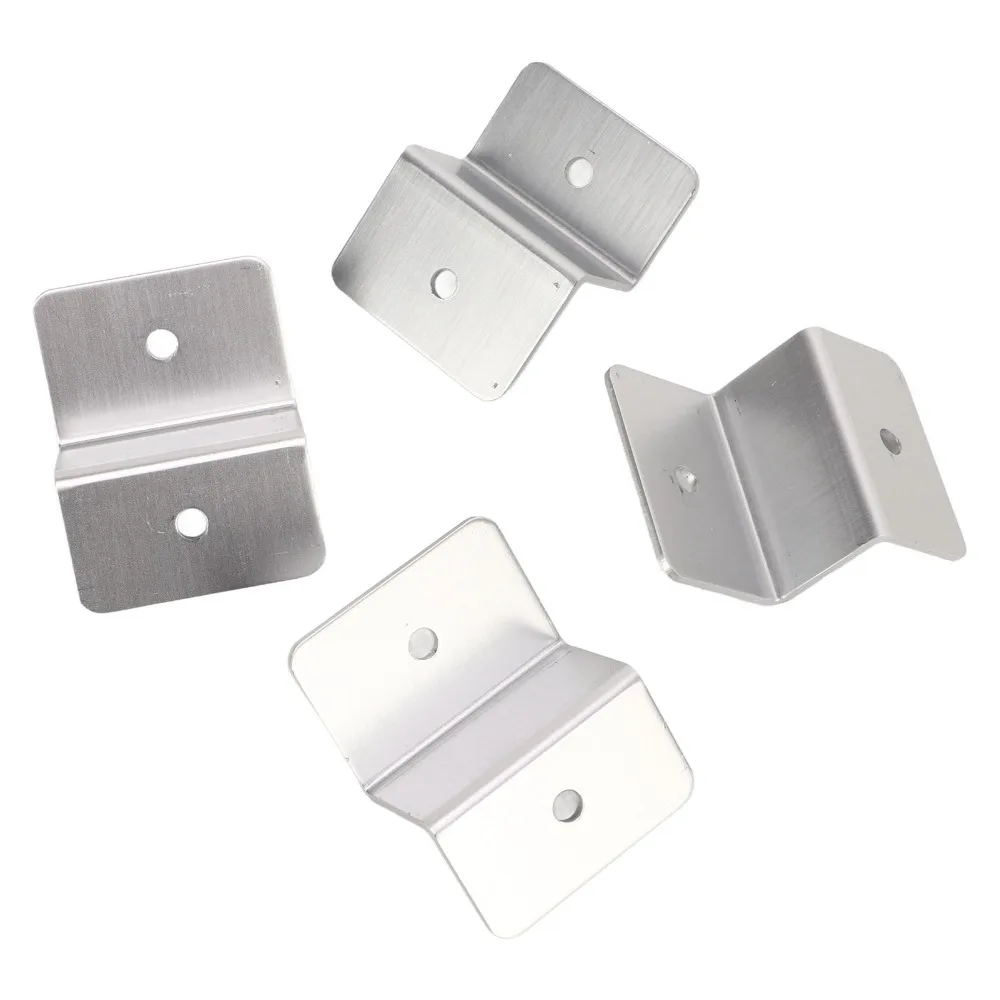 4 Sets Nuts and Bolts Included Solar Panel Z Brackets Durable Easy Install Panel Mounting Bracket Z Bracket Mounts