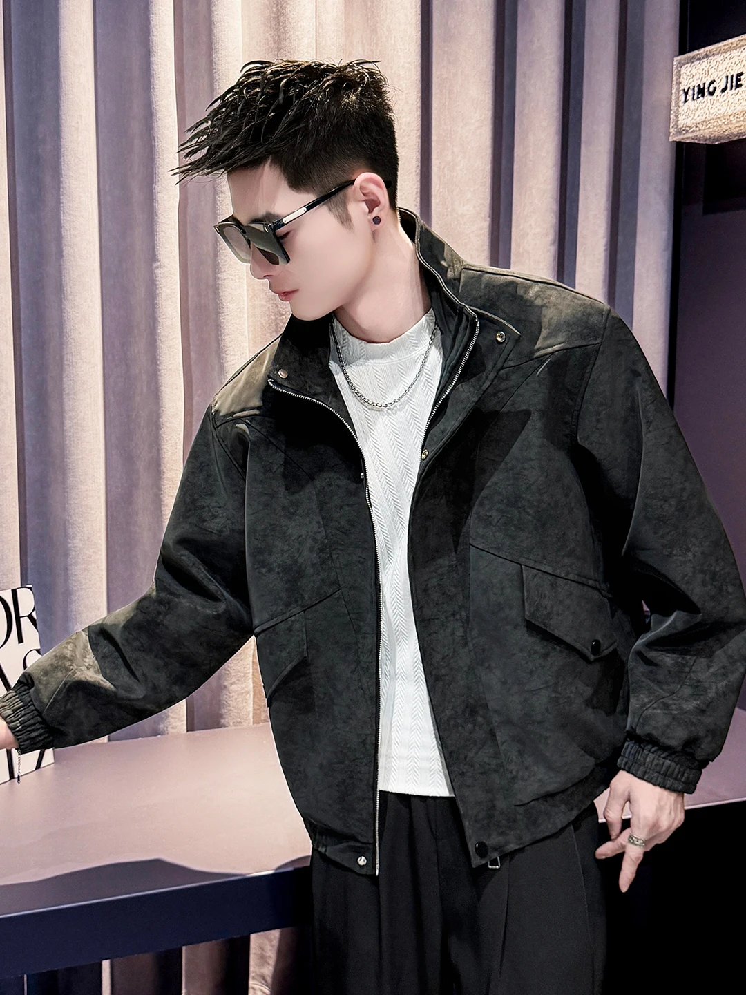 

Модная мужская куртка-пальто из окрашенной кожи в стиле ретро, с длинными рукавами, повседневная, весенняя новинка, гарантия тепла