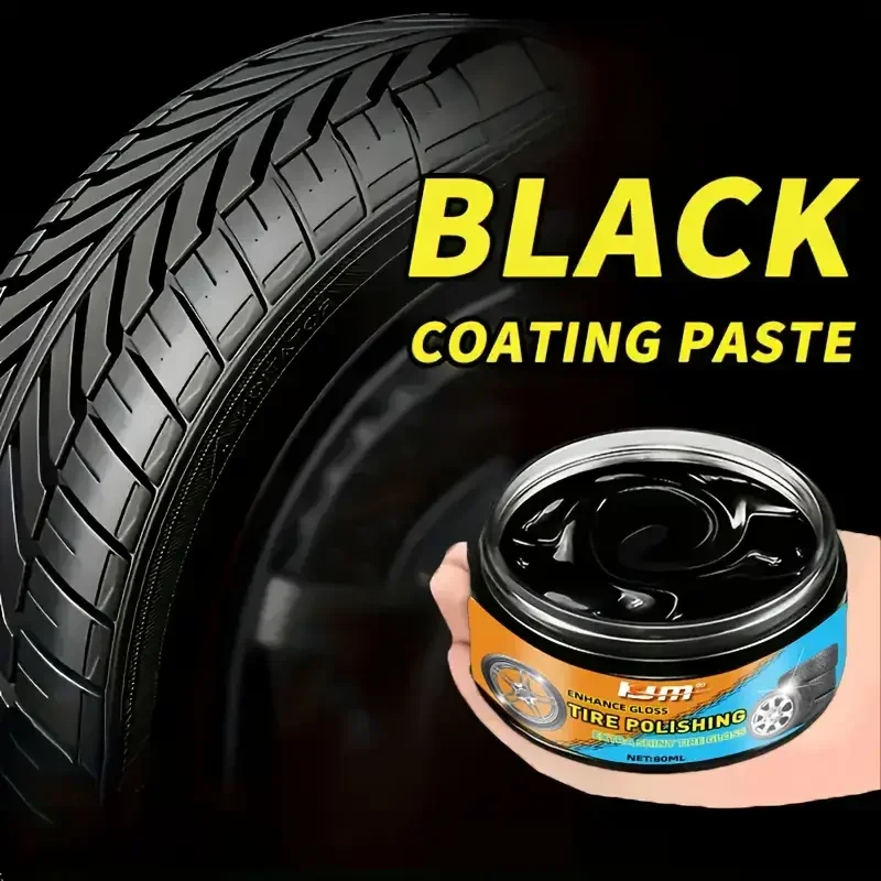 Motorcycle-purpose car tire shine and protection wax - plastic renovator, interior enhancer, tire protector, black gloss formul view 3