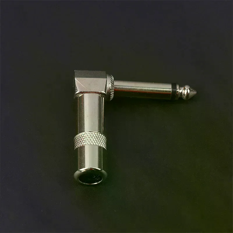 Connector 6.35mm Plug Right Angle Male Mono Plug L-Shape Audio Connector For Guitar Audio 1/4