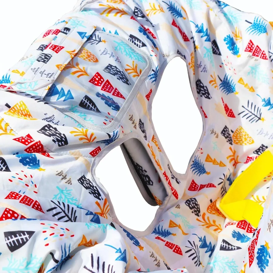 Penutup Keranjang Belanja dan Kursi Tinggi 2 in 1 yang Dapat Dibalik untuk Kursi Restoran, Dapat Dicuci dengan Mesin, Pelindung Kursi Bayi, Balita, dan Anak