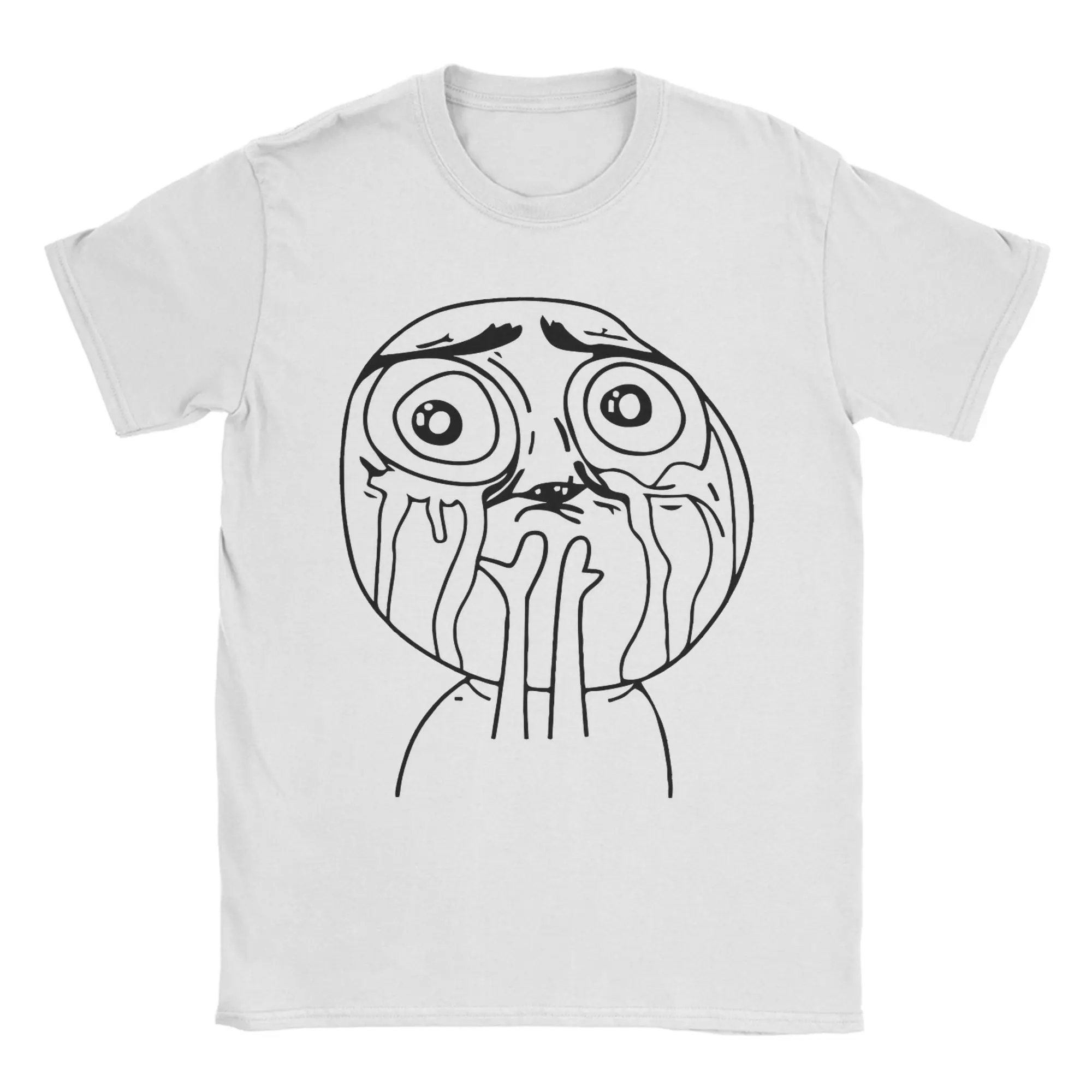 

Sad Guy Meme Face T-Shirt Beach 100 Cotton T-Shirts For Couple Leisure Pattern Tshirt Short-Sleeve Y2K Casual Top Tees