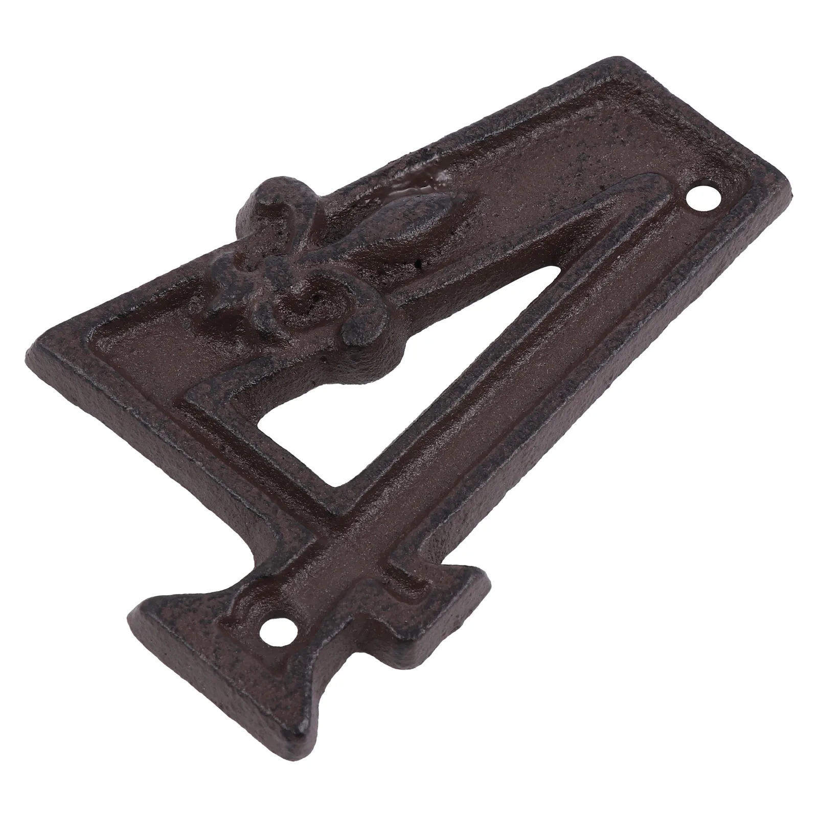 

Cast Iron Decorative Door Number 4 Look Easy Install Wall Fence Mailbox Address Numbers Retro Style