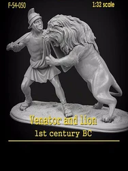 New Unassembled 1/32 54mm  ancient Venator & Lion  man  54mm      Resin Kit DIY figure Unpainted resin model