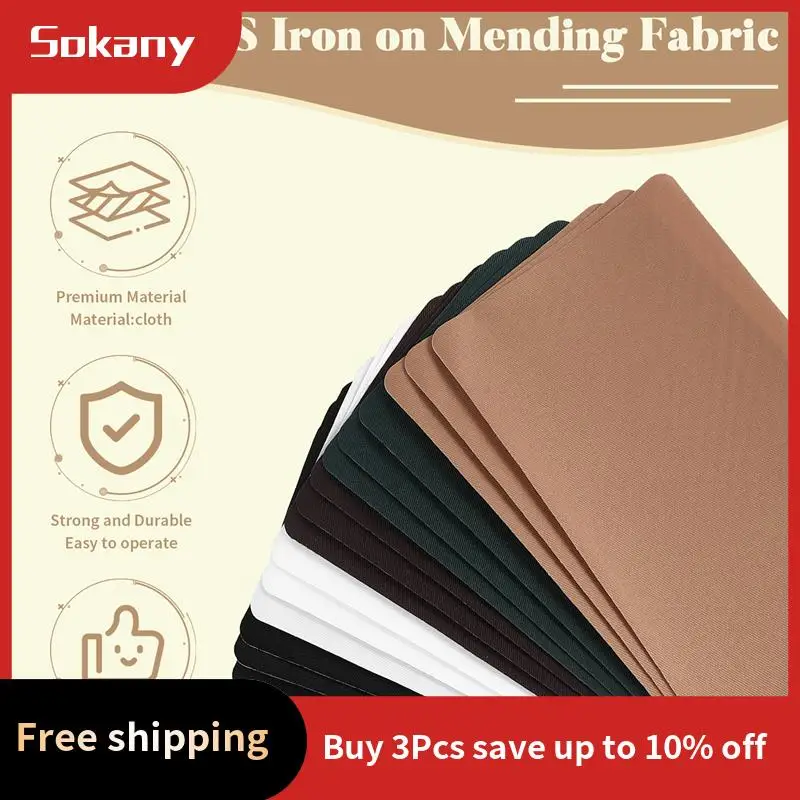 A59E-15 قطعة قماش إصلاح الحديد 4.92X11 بوصة حديد على الملابس بقع الحديد على طقم تصليح لإصلاح ثقوب جيوب السراويل