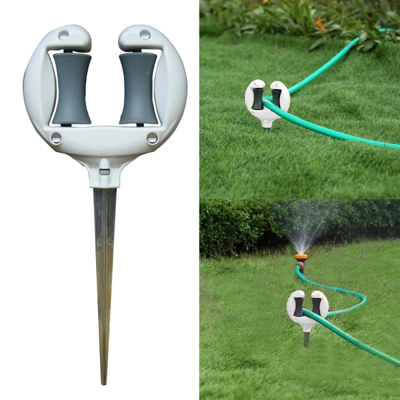 

Garden Hose Pipe Fixing Holder Mount Supports Pipes Incoming Above Ground Water Hose Bracket Metal Stake Positioning Tool