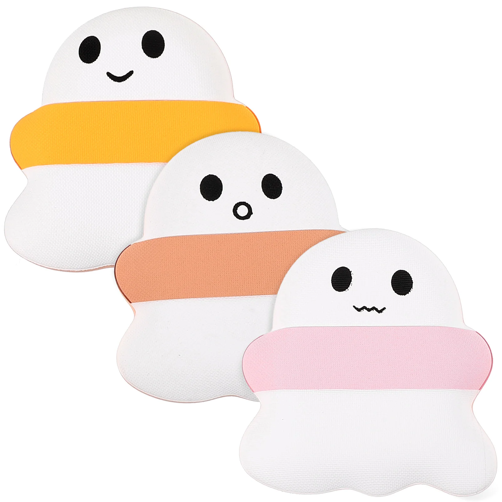 3 قطع من بودرة مكياج كرتونية ناعمة للوجه منتفخة إصبع صغيرة مع حزام لعيون جناح الأنف مريحة