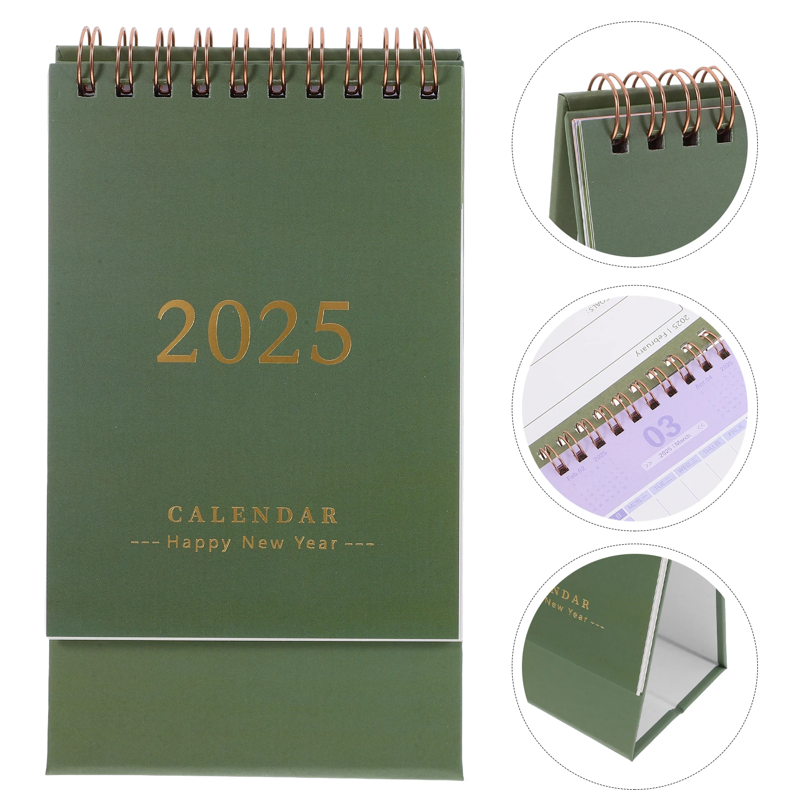 

Мини-стойкий настольный календарь на 2024-2025 годы, вертикальный флип-месячный настольный календарь, двухпроводной переплет из плотной бумаги для домашнего офиса