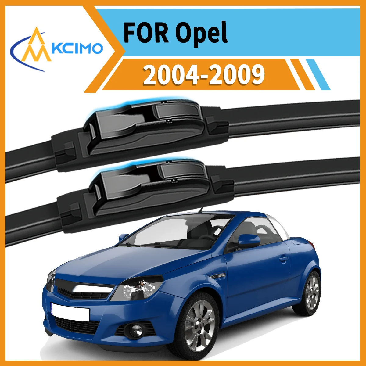 Smooth & Silent Wiping 2PCS Wiper Blades for Opel Tigra TwinTop B 2004-2009 All-Weather Performance Clear View Safe Driving