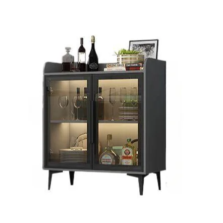 Armario lateral, armario sencillo y moderno, mueble para vino contra la pared para sala de estar, multifunción para el hogar