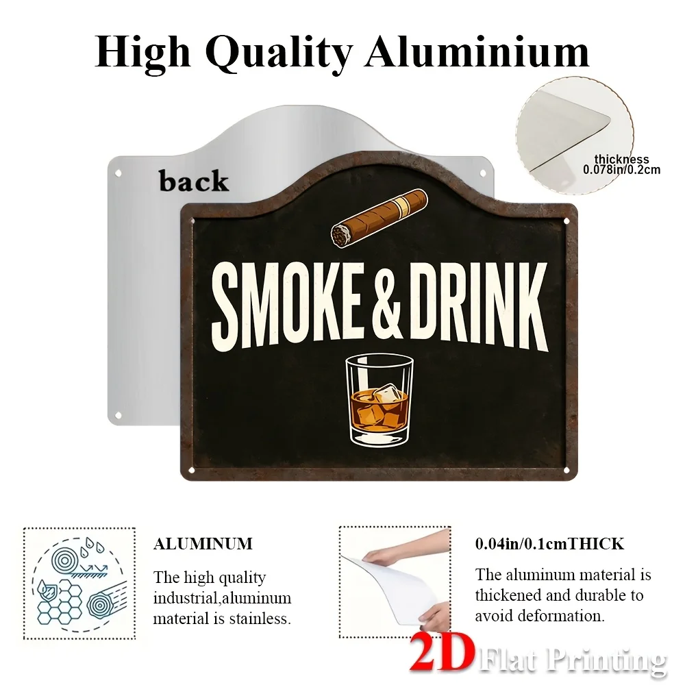 2D Flat, 1pc, Signs Metal Sheet Painting 