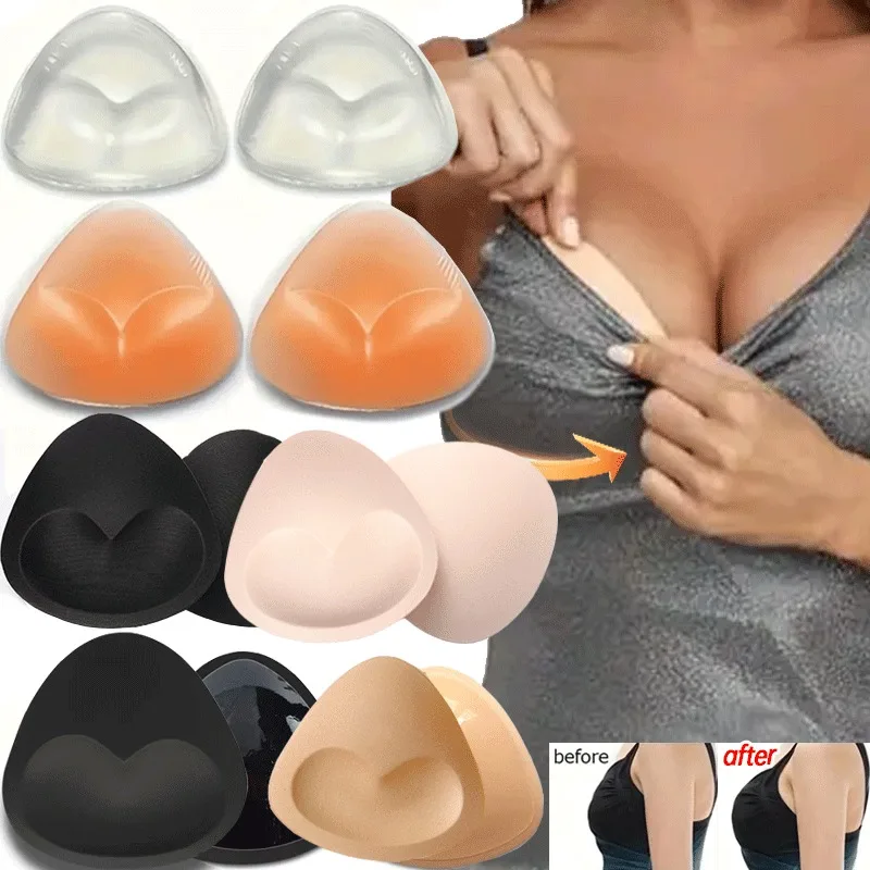 Bikini 2025 Chest Pad Bikini Set Push Up Padded Bikinis Swimsuit Women Swimwear Women Silicone Thicker Breathable Sponge Bra Pad