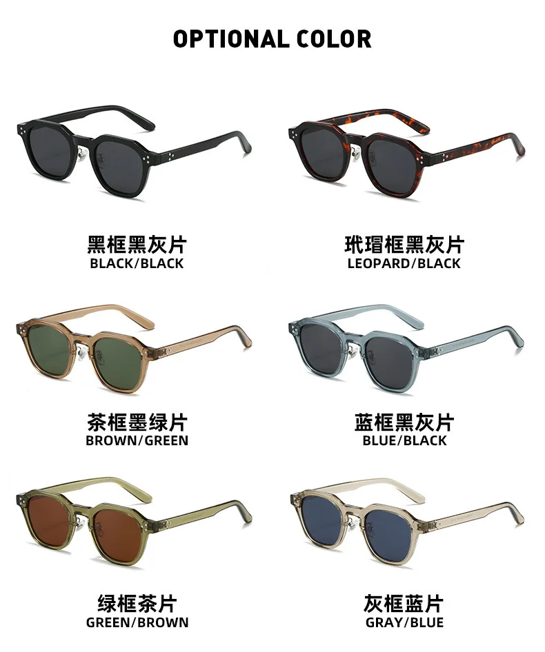 Retro Polarized Sunglasses Men Ultralight TR90 Frame Polygon Women Sun Glasses Outdoor High Quality Travel Eyewear Gafas De Sol