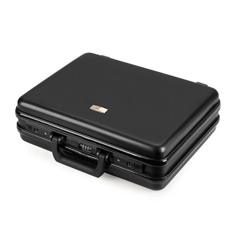 ABS+Aluminum Business Briefcase - TSA Lock Tool Storage Case with Portable Design & Carry-On Compartments