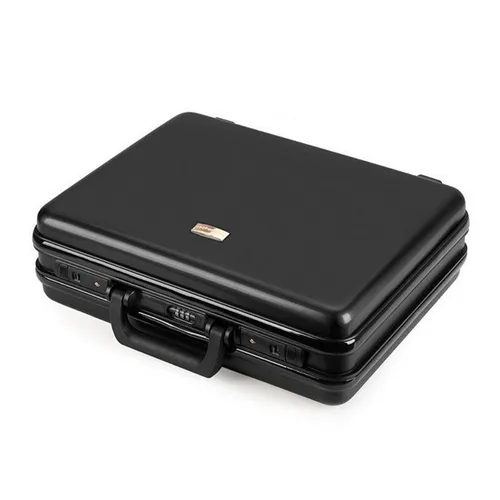 Maletín de negocios ABS + aluminio - Estuche de almacenamiento de herramientas con cerradura TSA con diseño portátil y compartimentos de mano