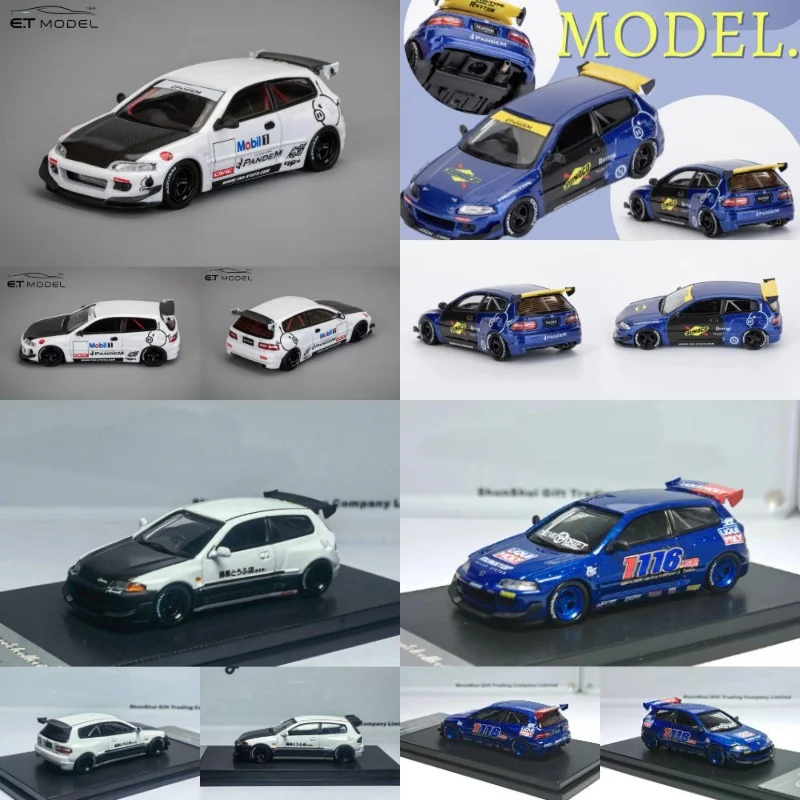 Diecast ET Model X MC 1:64 Scale Honda Civic EG6 Rocket Rabbit Widebody Alloy Car Model