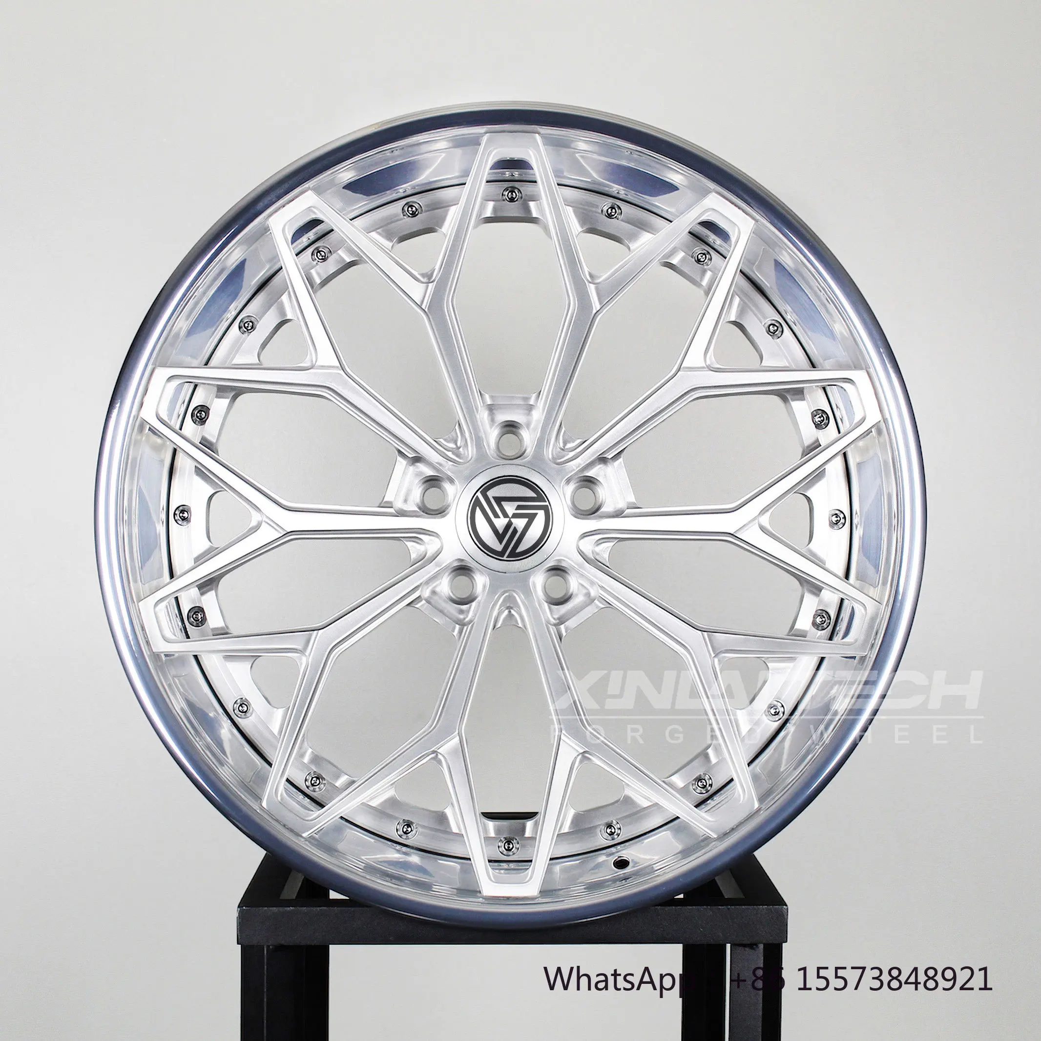

2 Piece 5 Hole Polished Deep Lip Deep Dish Concave Forged Wheel 5x112 5x114.3 5x120 Custom Wheels