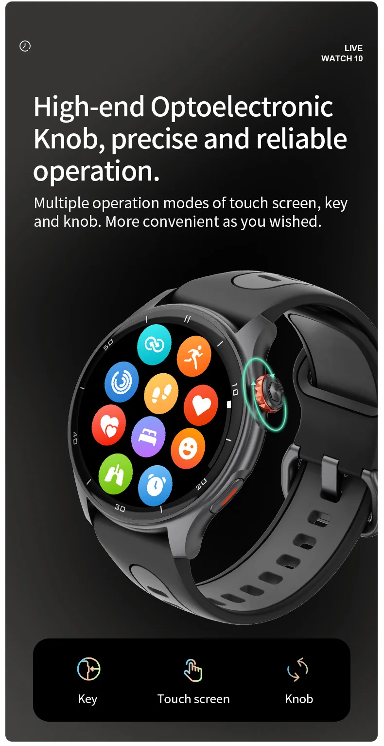 iGPSPORT LW10 1,43 Zoll AMOLED-Bildschirm Herzfrequenzüberwachung Bluetooth Anruf GPS Sport Fitness Blutsauerstoff zum Laufen Radfahren – Detail 10
