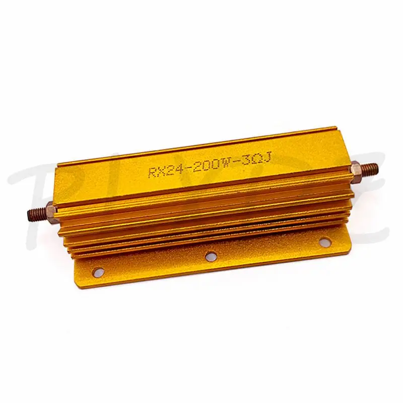 Rezystor drutowy o mocy 200 W RX24 z aluminiową powłoką metalową 0, 1~10K 0.15 0.2 0.5 1 2 3 4 6 8 15 20 100 150 200 300 1K 10K ohm — zdjęcie 5