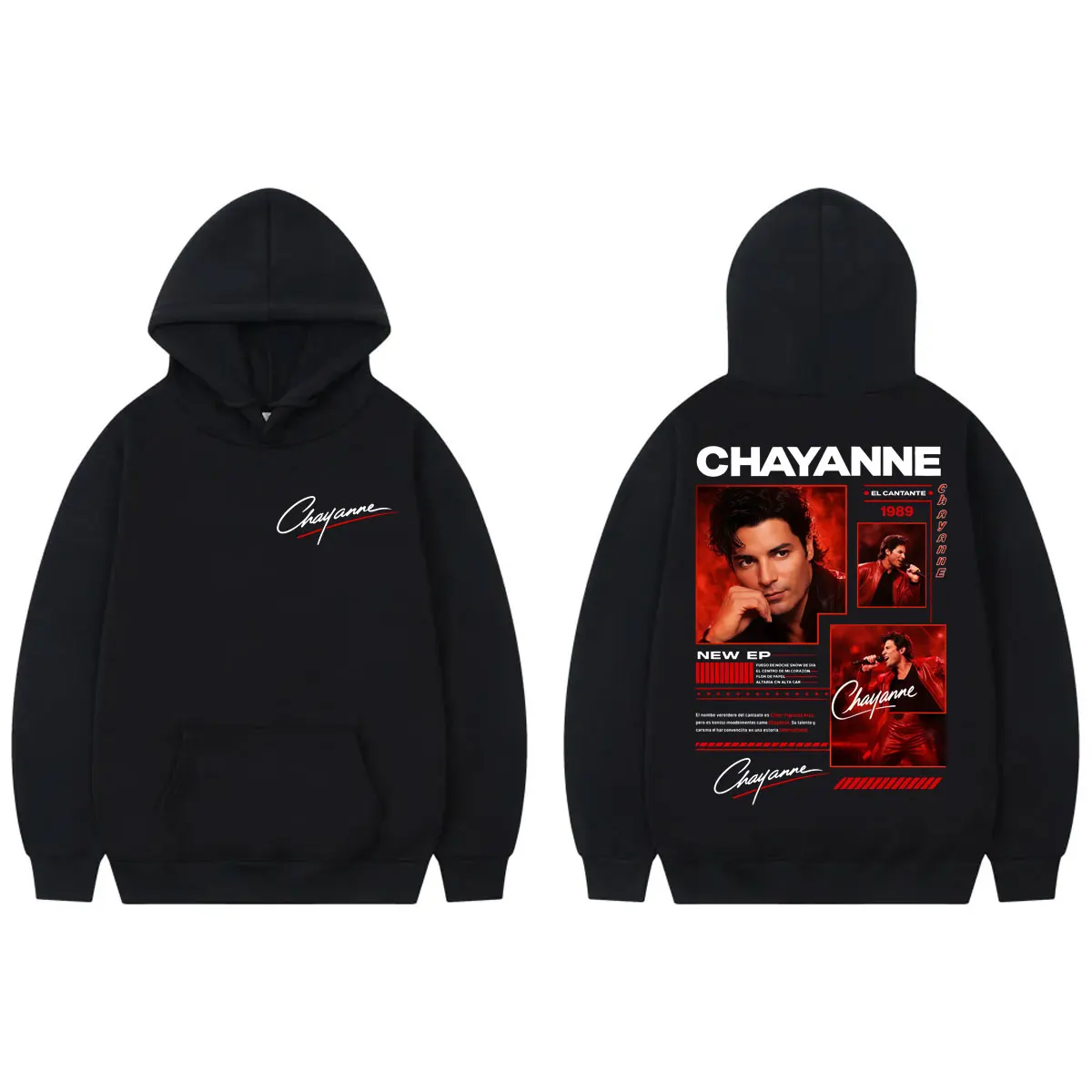 

Singer Chayanne Concert Tour Merch Hoodie Fashion Y2k Style Long Sleeve Hooded Sweatshirts Men Women Casual Oversized Pullovers