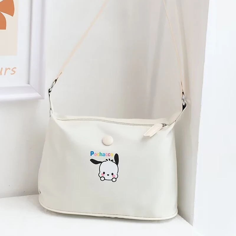 Sanrio Cinnamoroll Kuromi Cartoon Shoulder Bags kawaii Anime Mymelody Messenger Bag Nylon armpit bag Chains Shopper Clutch