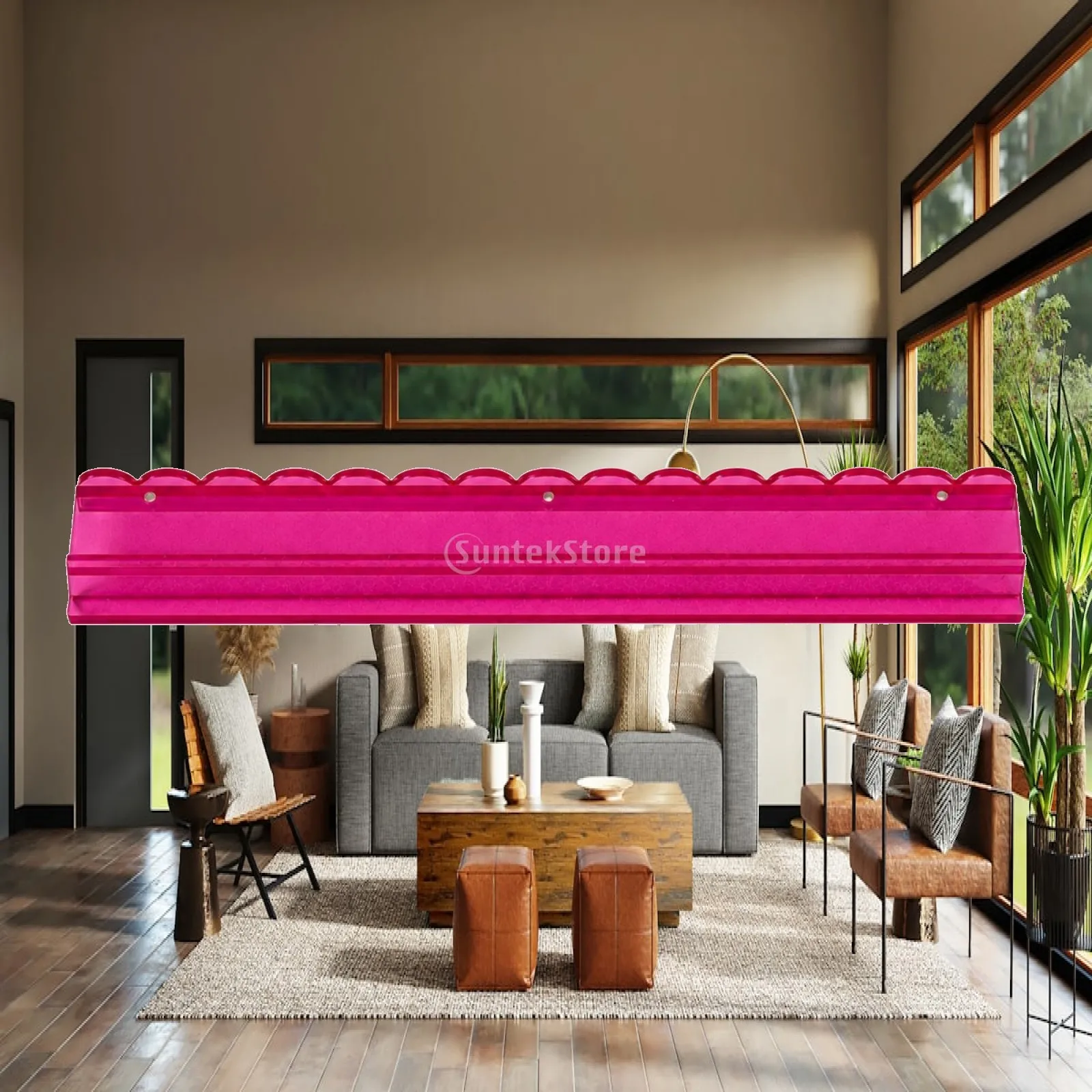 Translucent Pink Acrylic Mahjong Tile Pusher Holder for 50mm Tiles Board Game Accessory for Home Club Use