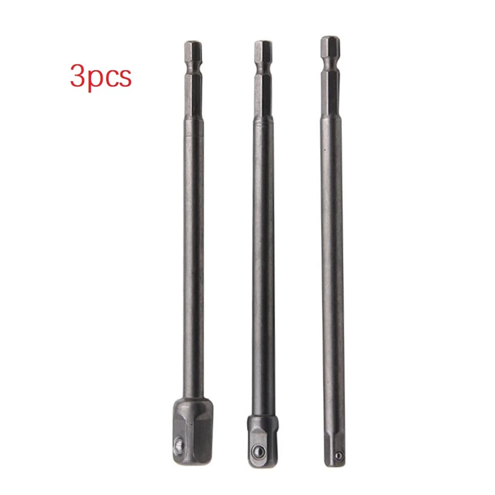 1Pcs 150mm Im/pact Screwdriver Drill Bit Socket Adapter Extension Bar 1/4 3/8 1/2inch For Power Screwdriver Tools Accessories