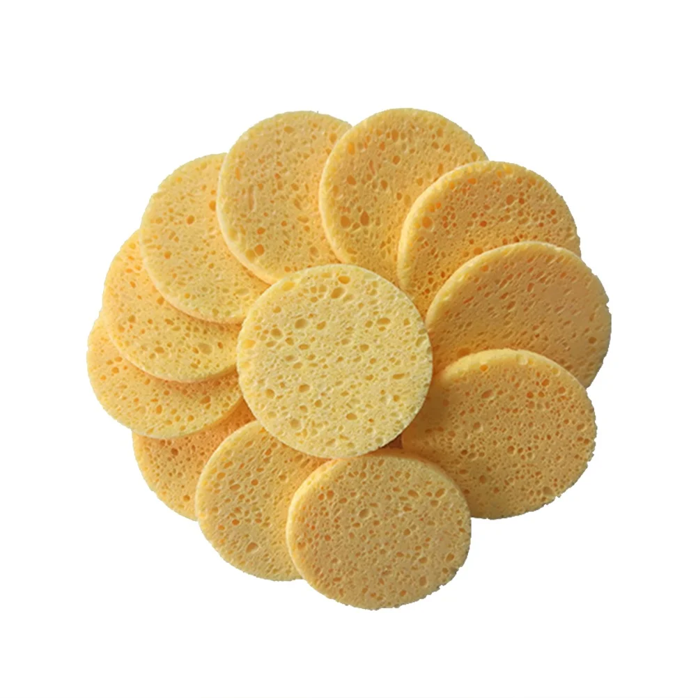 50 pcs Face Cleaning Sponge Facial Cleansing Makeup Remover Skin Care Tool Natural Wood Pulp Cellulose Compressed Sponge For