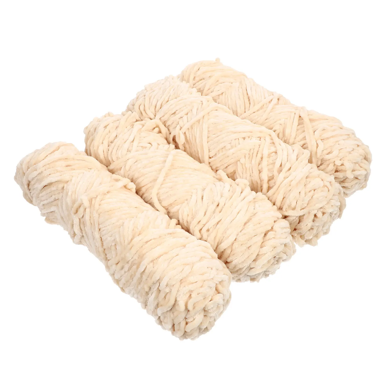 

4Pcs High Quality Chenille Thread for DIY Weaving Knitting Hats Scarves Cozy Winter Wear Handmade Wool Thread Material