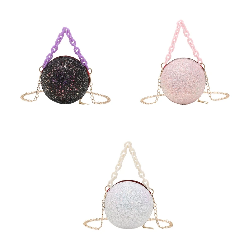 Delicate Sequin Shoulder Bag Chain Bag Handbag Spherical Crossbody Bag Women's Handbag for Valentine's Day