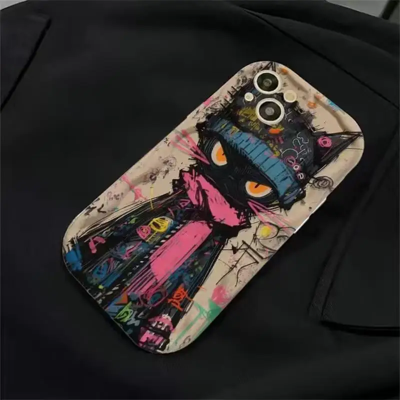 Case For Xiaomi POCO X5 X3 X6 Pro X4 NFC F3 F4 X4 GT M3 M4 M6 Pro 5G MI 12 11 Lite 5G NE 12T Cover Cute Cat 3D Wavy Curved Edge