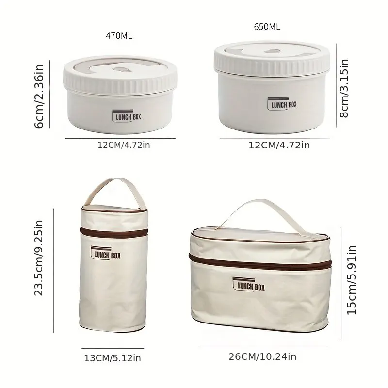 Lunch Box contenitore per il pranzo isolato portatile Set contenitore per il pranzo impilabile in acciaio inossidabile Bento