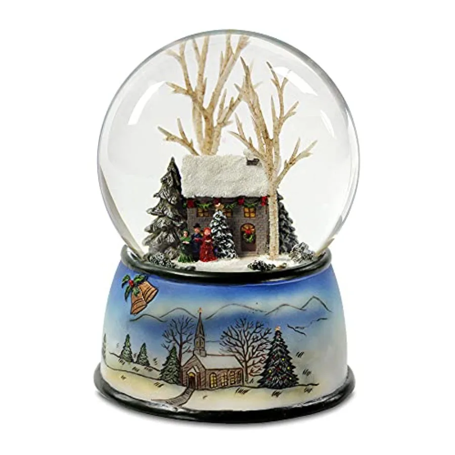 

Winter Cottage with Carolers Snow Globe