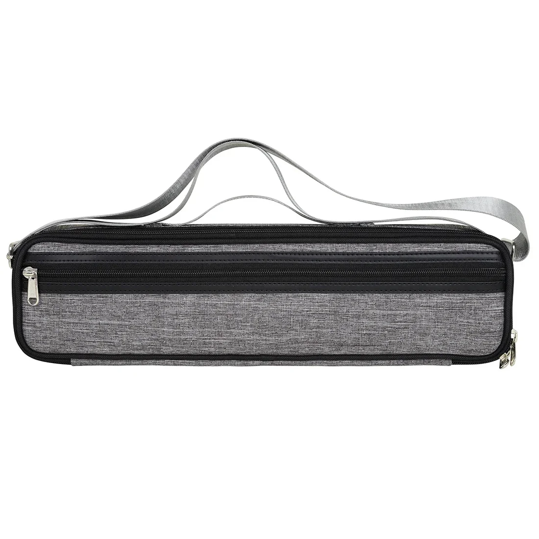 

16 Hole Flute Storage Box Case Set Portable Grey Leather Box With Waterproof Oxford Cloth Shoulder Bag Woodwind Instrument Parts