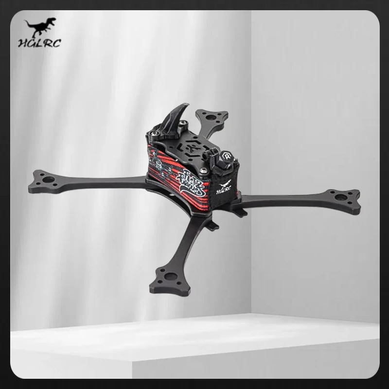 

HGLRC Wind 5 Lite V2 5-дюймовый бесщеточный T700 Четырехосный внутренний комплект гоночной рамы из углеродного волокна FPV