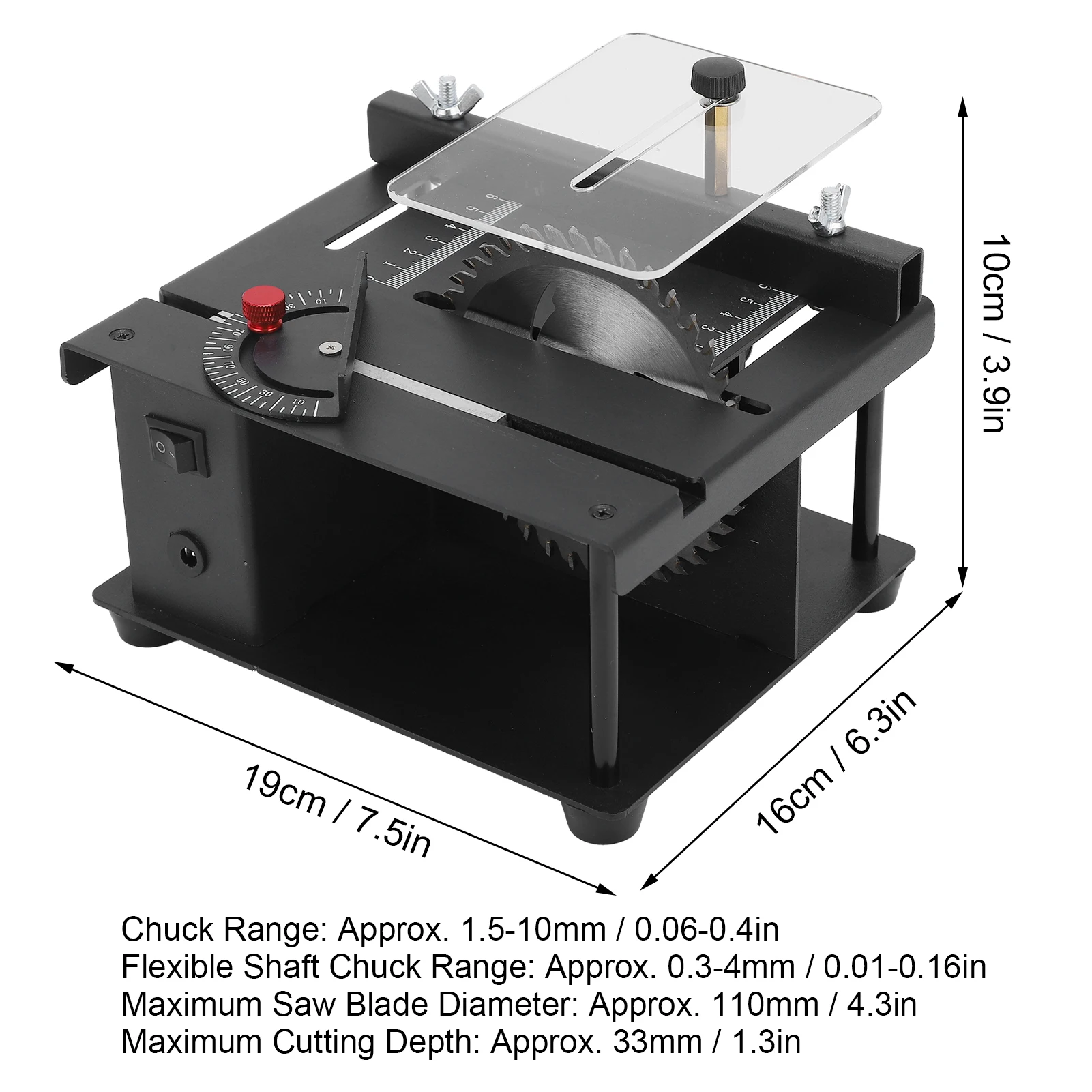 Table Saw Portable Electric Desktop Circular Saw Household DIY Cutting Tools 100W 100‑240V