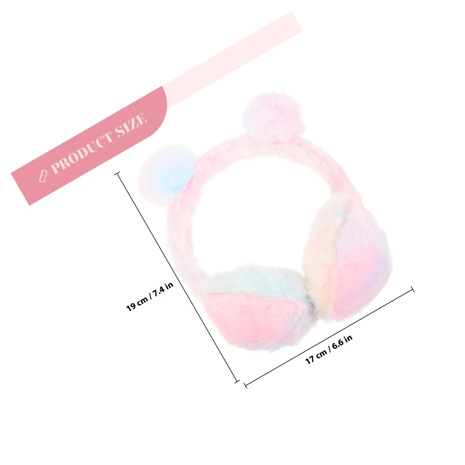 Unicorn Cartoon Ear Warmer for Women Winter Warm Earmuff Adorable Comfortable Anti-Slip Headband Style Ear Protection