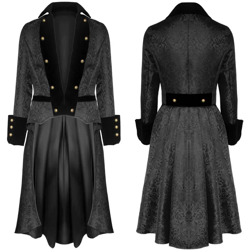 

COSda@Plus Size Medieval Costumes Mens Steampunk Vintage Tailcoat Jacket Gothic Victorian Ringmaster Coat S-5XLCOSda@