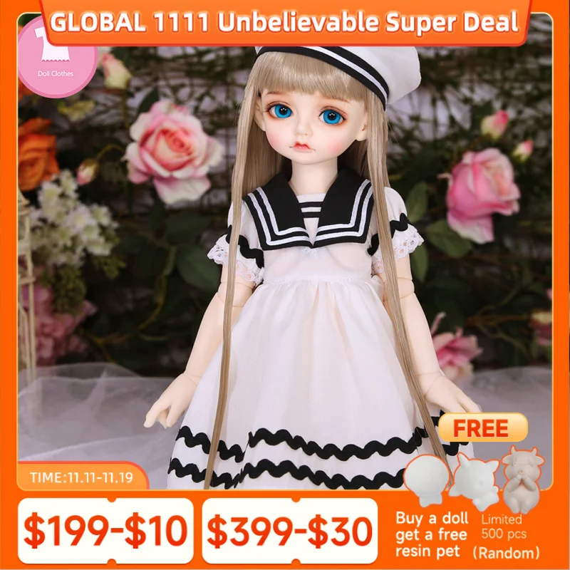 

Doll BJD Clothes 1/4 Shasha Ribbon Mango Miu Cute Dress Beautiful Doll Clothes For RL Girl Body Doll Accessories RL Doll