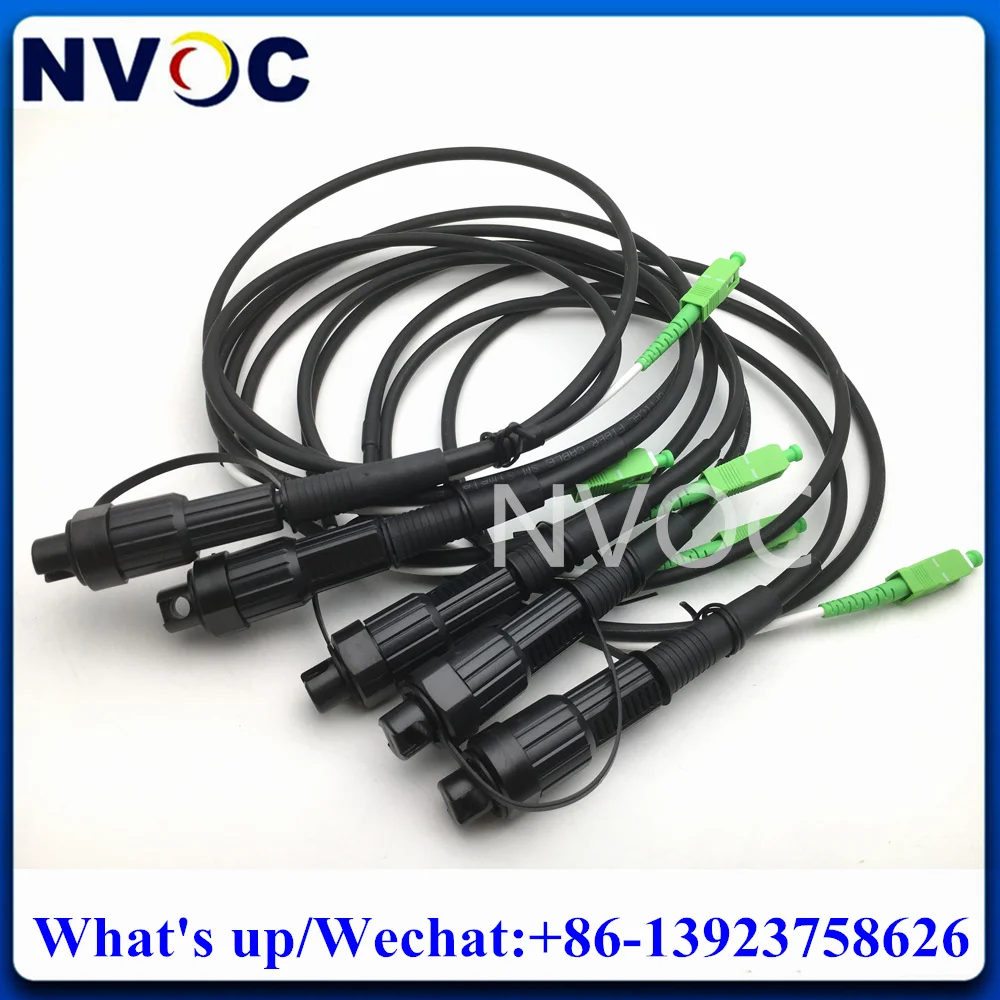 

5Pcs IP68 Waterproof Corning HUAWEI Mini SC/APC 5/7/10M 5.0mm Black Cable to SCAPC OptiTap Fiber Optic Patch Jumper Connector